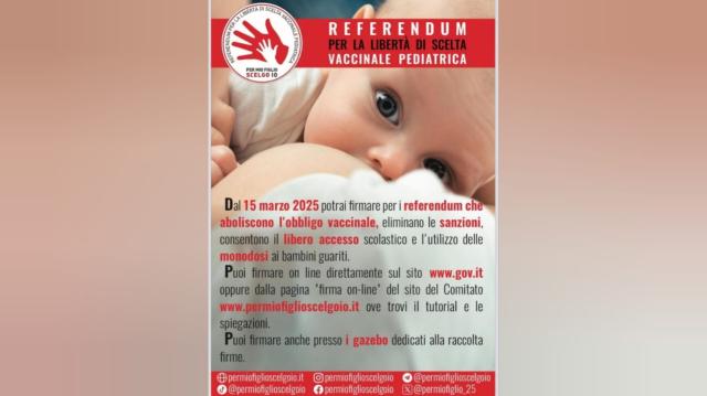 Campagna vaccinale "Per mio figlio scelgo io"