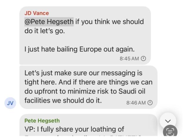 Casa Bianca, direttore di The Atlantic aggiunto "per errore" nella chat su piano di guerra Usa contro Houthi, Vance: "Odio salvare l'Ue, attaccare i ribelli significa questo"