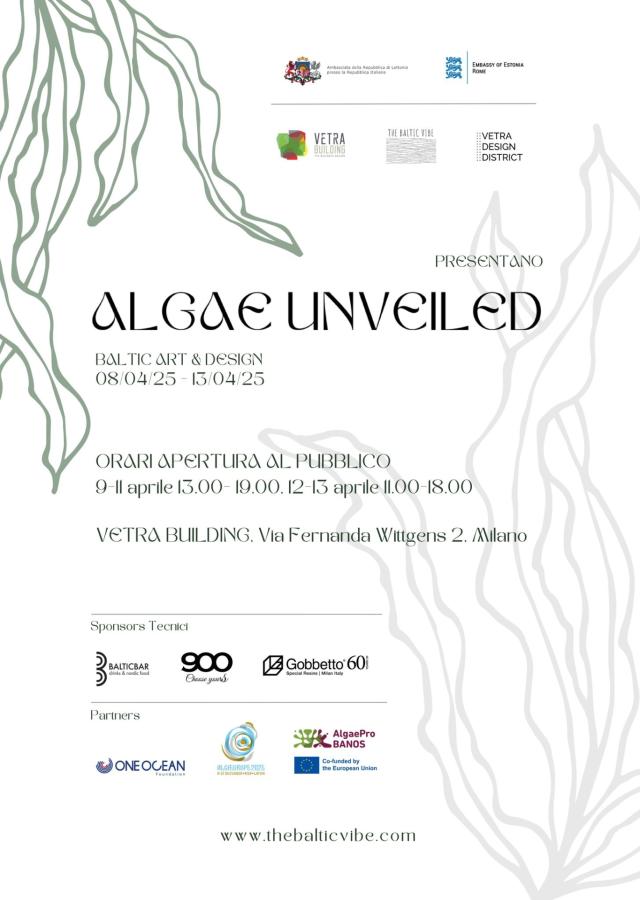 Fuorisalone, Algae Unveiled, un viaggio artistico tra alghe, design e sostenibilit&agrave;