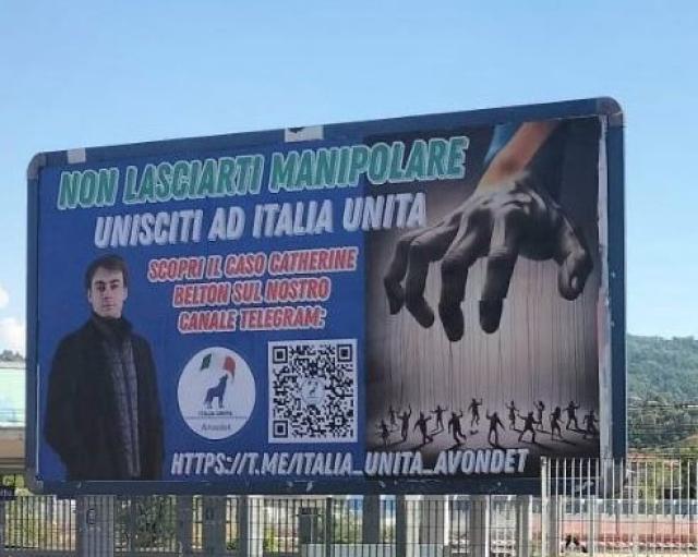 Torino, oltre 400 manifesti sul caso della giornalista Belton, di una campagna di disinformazione contro Trump, giostrata da Zelensky: "Non lasciarti manipolare"