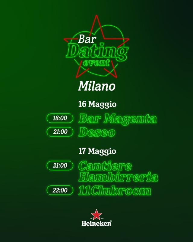 Heineken&reg; lancia Bar dating, al via le date di Milano per incoraggiare i giovani a uscire dalla comfort zone e socializzare in modo originale