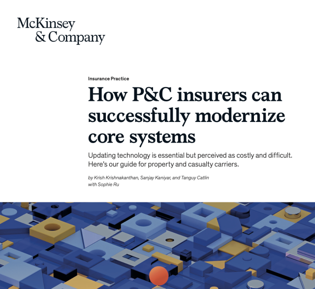 McKinsey & Company, modernizzare i core system &egrave; una priorit&agrave; per le assicurazioni Danni tra SaaS e COTS