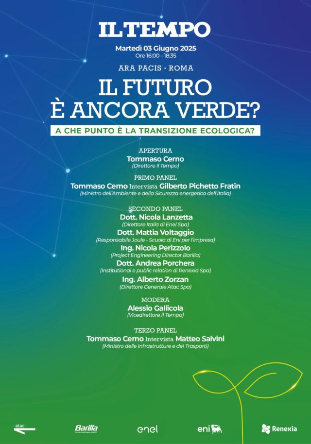 Il futuro &egrave; ancora verde? A che punto &egrave; la transizione ecologica?&rdquo;_Dialogo con aziende e con la politica sullo stato dell&rsquo;arte della sostenibilit&agrave; e sull&rsquo;avanzamento del Green deal