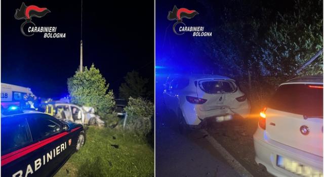 Bologna, 3 magrebini su Bmw forzano posto di blocco, si schiantano contro auto e fuggono, morto 56enne, grave la moglie, fermati con addosso cocaina