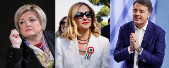 Renzi, Meloni, Calderone
