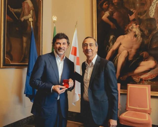 Incontro Giuseppe Sala e  Kahka Kaladze per l'inaugurazione del Consolato della Georgia a Milano