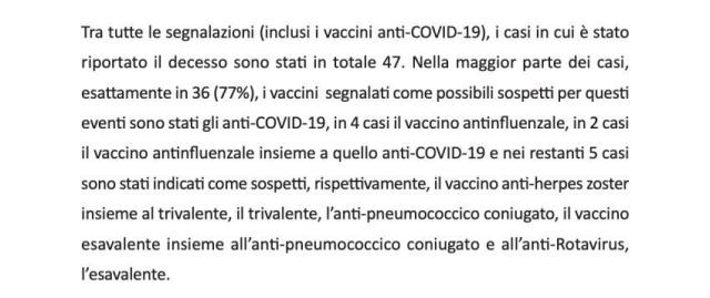 Vaccino Covid, l&rsquo;Aifa in cortocircuito nel report sul 2023: &ldquo;36 morti dopo il siero ma correlazione con effetti avversi non provata&rdquo; - PDF