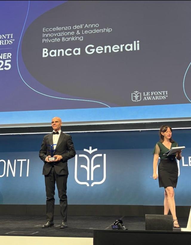 Banca Generali e Gian Maria Mossa premiati ai Le Fonti Awards: &ldquo;Eccellenza Private Banking&rdquo; e &ldquo;Ceo dell&rsquo;anno&rdquo;