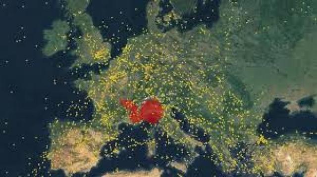 Traffico aereo voli Nord-Ovest Italia