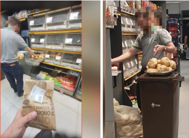 Il Pam e il cibo buttato dai supermercati, gettato nell'umido tutto il pane avanzato invece di donarlo ai clochard o venderlo scontato