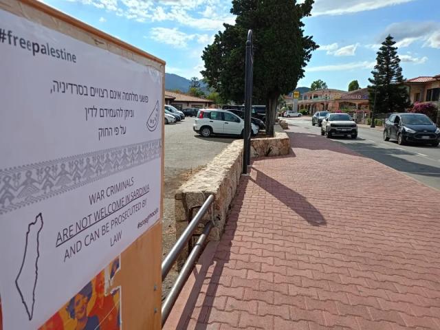 Cartello protesta pro-Palestina