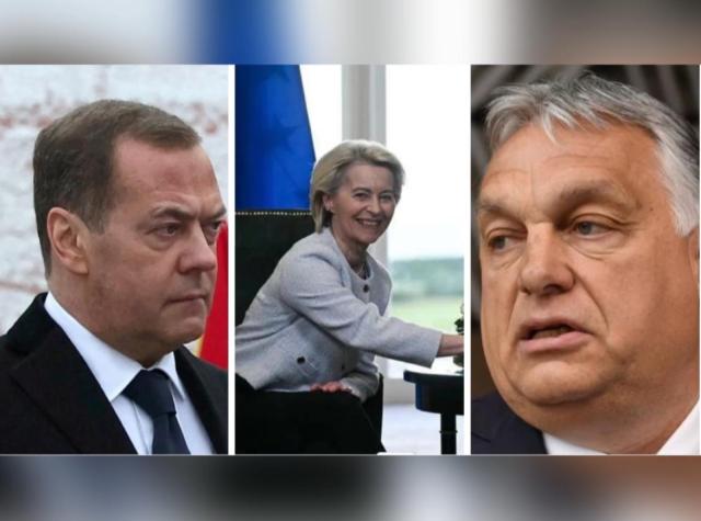 Dazi Usa-Ue, Medvedev attacca von der Leyen: &ldquo;Europei impicchino la vecchia pazza lady Ursula&rdquo;, Orban: &ldquo;Trump se la &egrave; mangiata a colazione&rdquo;