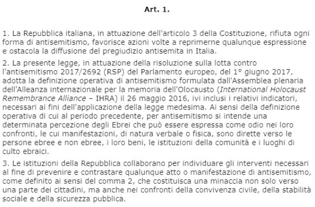 Ddl antisemitismo
