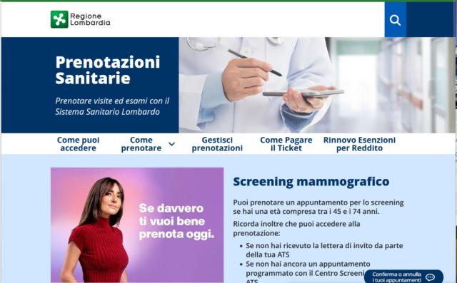 Sanit&agrave; Regione Lombardiaa