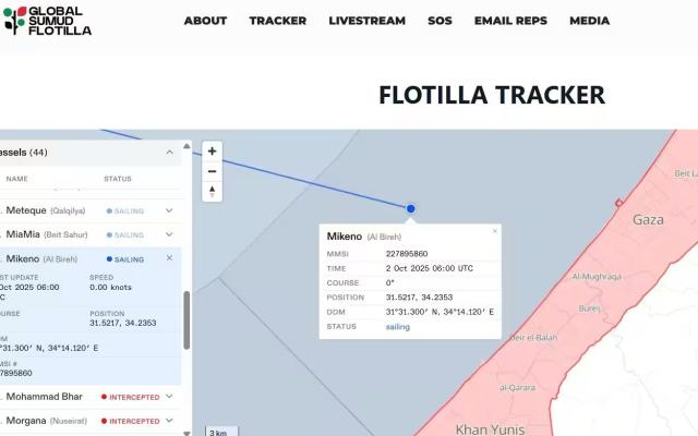 Flotilla, 40 barche su 47 abbordate da Israele, 4 ancora in navigazione, ma persi contatti con imbarcazione Mikeno &ldquo;arrivata nelle acque di Gaza&rdquo;