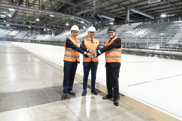 Sopraluogo pista di speed skating e di hockey 