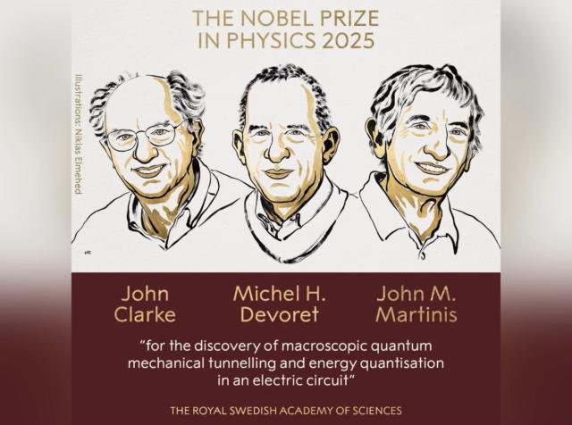 Premio Nobel per la Fisica 2025 a John Clarke, Michel H. Devoret e John M. Martinis per la scoperta dell&rsquo;effetto tunnel macroscopico