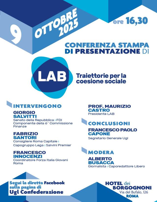 "LAB, Traiettorie per la coesione sociale&rdquo;: il progetto si svela in conferenza stampa