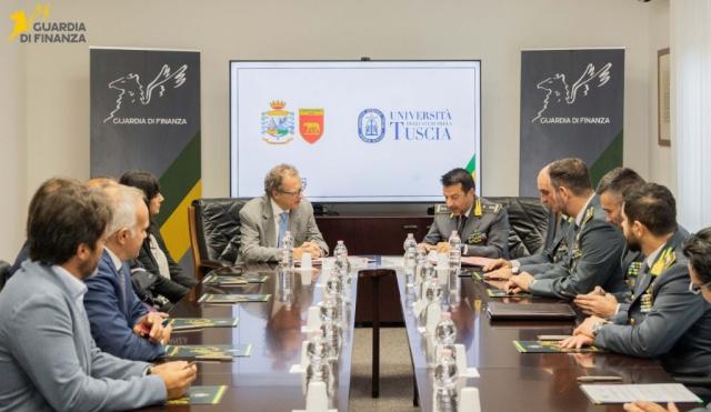 Formazione: Guardia di Finanza e Universit&agrave; degli Studi della Tuscia di Viterbo insieme per l&rsquo;attivazione di specifiche attivit&agrave; formative e corsi di aggiornamento a favore del personale del Corpo