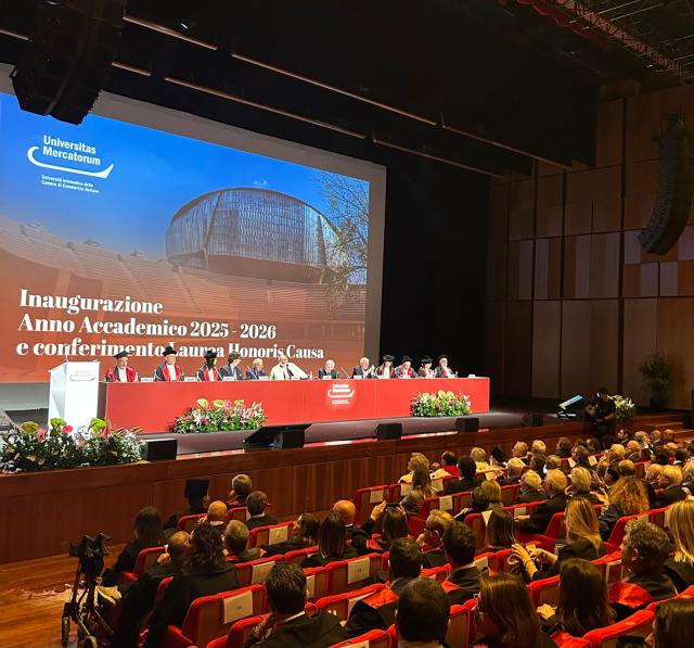 Universitas Mercatorum, inaugurato l'anno accademico 2025/2026 con conferimento della Laurea Honoris Causa ad Alberta Ferretti