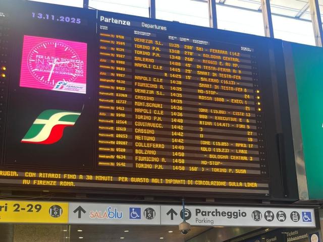 Caos treni alta velocit&agrave;, ritardi fino ad 8 ore dopo donna investita da convoglio a Praia a Mare in Calabria, Roma Termini paralizzata