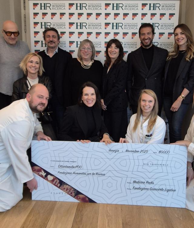 Venezia Sounds 2025 raccoglie 158.000 euro, consegnati 79.000 euro alla Fondazione Humanitas per la Ricerca