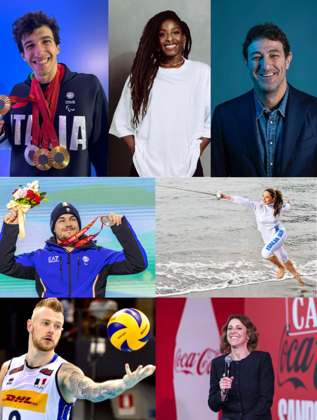 Coca-Cola celebra i valori olimpici e sceglie i tedofori italiani del Viaggio della Fiamma Milano Cortina 2026 tra cui Simone Barlaam, Myriam Sylla e Ciro Ferrara