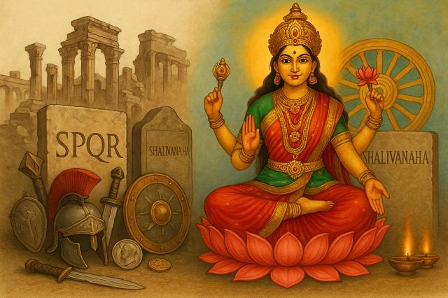 Impero Romano vs Impero degli Shalivana. Due modelli opposti di civilt&agrave;: uno crollato, l&rsquo;altro ancora vivo nella Devi, la Madre Divina