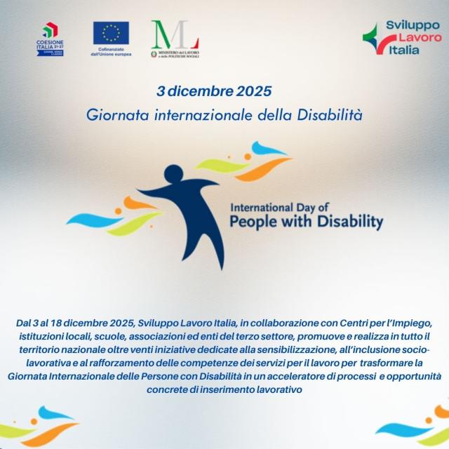 Inclusione e lavoro: le iniziative di Sviluppo Lavoro Italia per la Giornata delle Persone con Disabilit&agrave;
