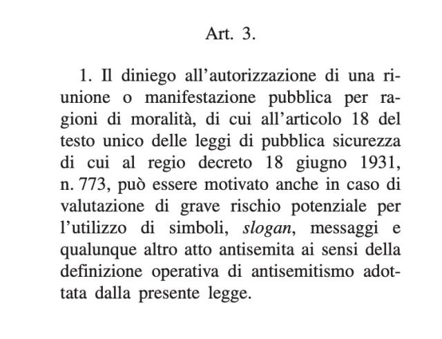 Ddl antisemitismo, il Senato adotta la proposta del leghista Romeo come testo base per la legge, sar&agrave; possibile vietare i cortei