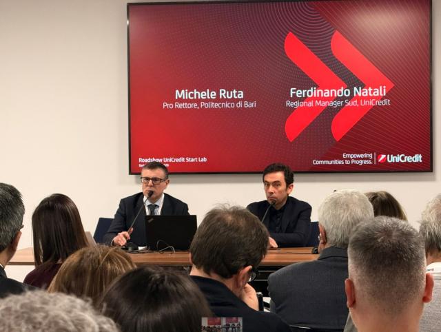 UniCredit Start Lab e Politecnico di Bari, 2.825 startup e PMI innovative al Sud su 14.978 totali, Bari rappresenta il 12% del totale regionale