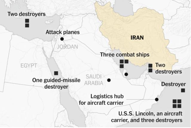Iran, Usa pronti ad attacco, forze armate in posizione, Teheran annuncia chiusura spazio aereo dalle 6:30 alle 17:30 in vista di lancio missili