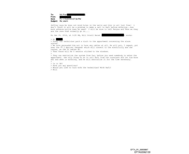 Epstein Files, Jeffrey sorvegliato da Mossad