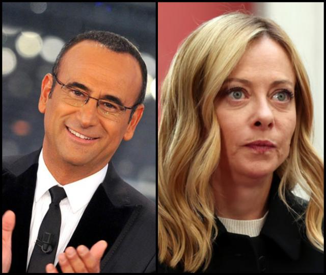 Sanremo, Conti smentisce presenza di Meloni e scherza: "Pu&ograve; venire se compra biglietto", lei: "Io al festival? Fake news divertente"