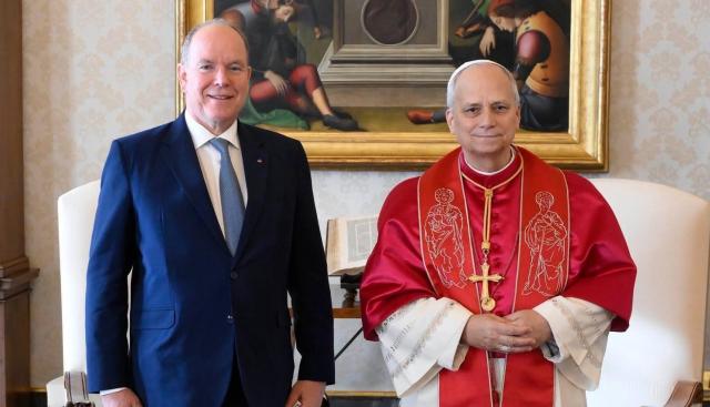 Papa Leone XIV con il Principe Alberto II di Monaco