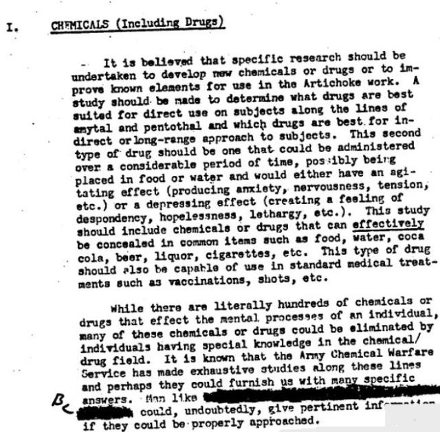 "CIA realizz&ograve; 'Project Artichoke' per alterare menti con droghe e sieri di verit&agrave;, sostanze potenzialmente usate in vaccini e iniezioni"