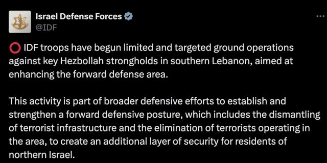 Libano, Israele verso occupazione mediante invasione terrestre con l'ok di trump, Idf: "Faremo come a Gaza" fino al Fiume Litani