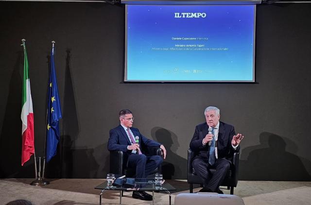 Crisi Iran. Tajani all&rsquo;incontro del quotidiano Il Tempo &ldquo;Italia &egrave; sempre stata fuori dal conflitto, intervenire nello stretto di Hormuz significa  guerra&rdquo;