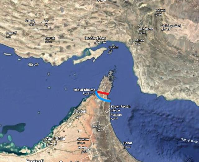 Stretto di Hormuz, il piano Usa per creare un canale alternativo nel Golfo Persico con bombe termonucleari fra Emirati Arabi e Oman