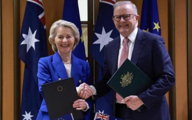 Stipulato accordo di libero scambio Ue-Australia: +33% di export europeo, via il 99% di dazi, rafforzata cooperazione bilaterale