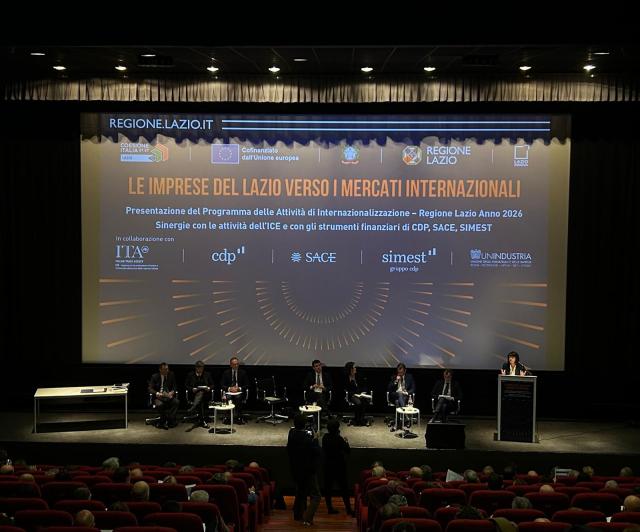 Regione Lazio, presentato il Piano 2026 per l'internazionalizzazione delle imprese; &euro;15 mln per export e investimenti