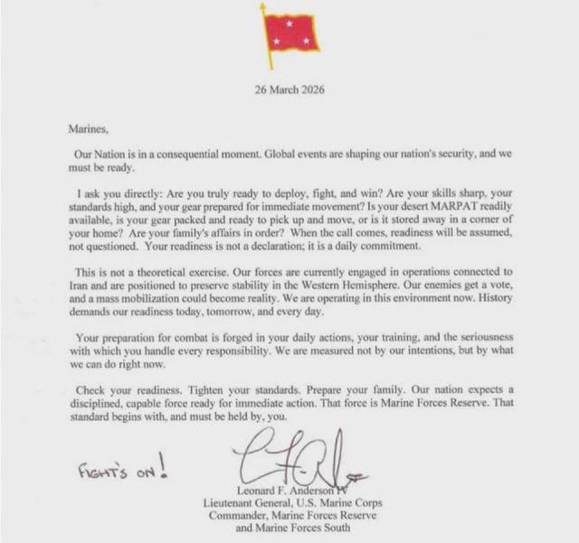 Usa-Iran, la LETTERA della chiamata alle armi dei riservisti dei marines: &ldquo;Verificate la prontezza e preparate le famiglie&rdquo;