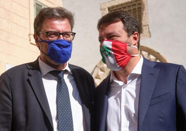 Matteo Salvini e Giancarlo Giorgetti