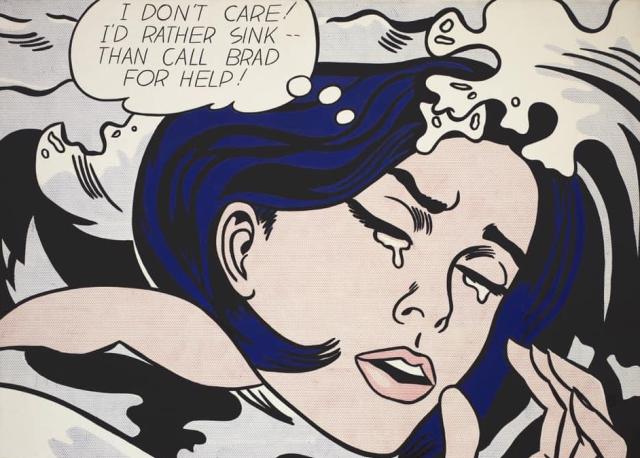 Donne in situazioni tragiche nella pittura degli anni '60: il capolavoro "Drowning Girl"