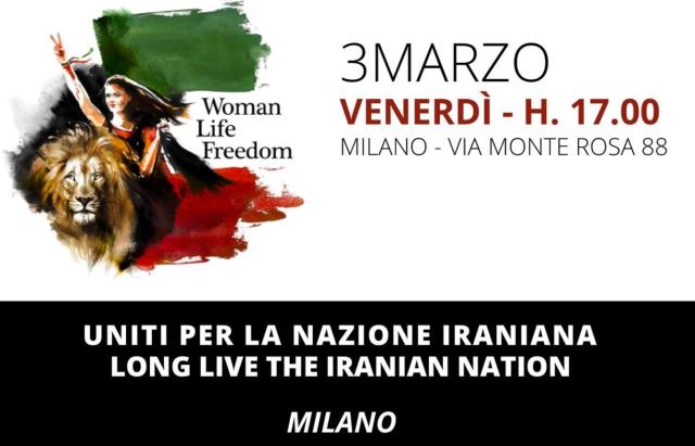 Iran, a Milano la manifestazione a sostegno di Reza Pahlavi contro la teocrazia degli Ayatollah