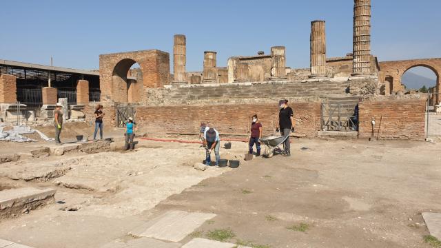 Scavi di Pompei: termineranno entro questa settimana le indagini archeologiche in corso nel Foro e al Capitolium (Tempio di Giove)
