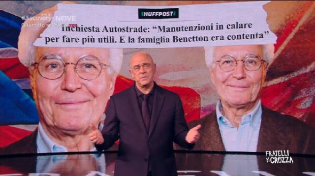 Il monologo di Crozza: "Autostrade. Benetton rendetevi utili... ridate gli utili"