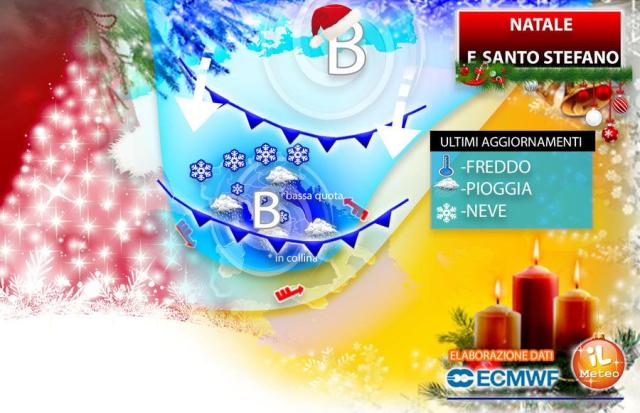 Natale, in arrivo neve e crollo temperature: ecco dove