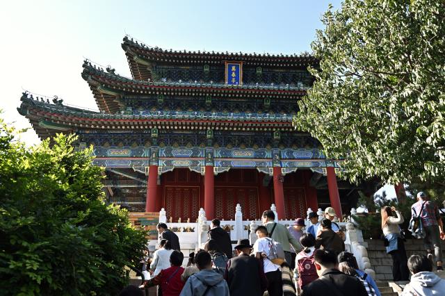 Cina: paesaggio autunnale dell'Asse centrale di Pechino (2)