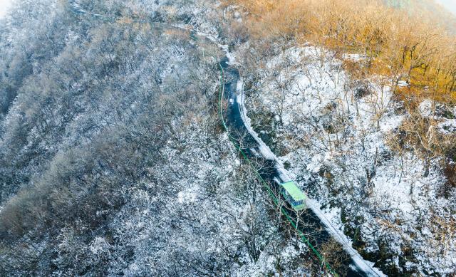 Cina: panorama innevato a Suizhou (1)